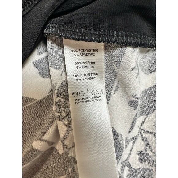 WHBM Women’s Black White Geometric Drape Tank Top Small EUC Sz L - Picture 6 of 7